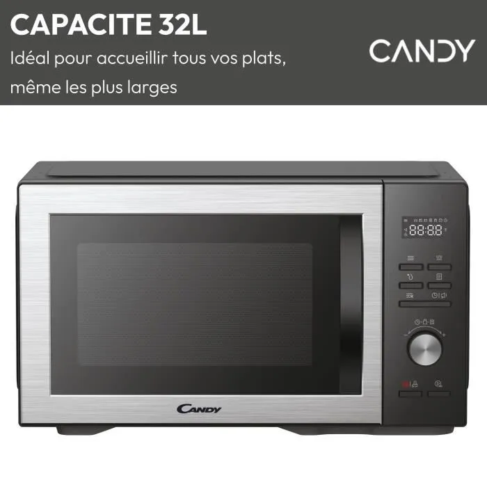 Candy CMGA31EDLB Microondas Grill - 31L - MO: 1000W - Grill: 1000W - Cavidad de Acero Inoxidable - Limpieza Automática Candy CMGA31EDLB Microondas Grill - 31L - MO: 1000W - Grill: 1000W - Cavidad de Acero Inoxidable - Limpieza Automática