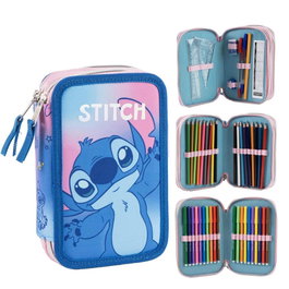 Cerdá Plumier Stitch Disney con Accesorios Rosa