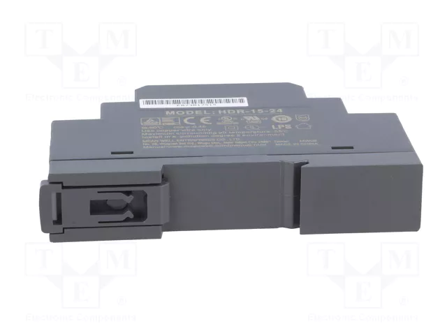 MEAN WELL HDR-15-24 Alimentador de impulso 24VDC 15W para carril DIN MEAN WELL HDR-15-24 Alimentador de impulso 24VDC 15W para carril DIN