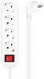 Aisens Regleta de 4 Tomas con Interruptor, Cable 1.4m, Blanco