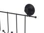 Berilo Percha Metal Negro Mate 6 Ganchos con Ventosa 39x16x4.9 cm (Set de 12)
