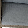 DKD Home Decor Set de 4 Sofá Terraza y Jardín Beige Gris Ratán Sintético, Madera, Acero, Cristal 137 x 66 x 73 cm