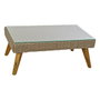 DKD Home Decor Set de 4 Sofá Terraza y Jardín Beige Gris Ratán Sintético, Madera, Acero, Cristal 137 x 66 x 73 cm