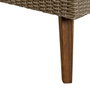 DKD Home Decor Set de 4 Sofá Terraza y Jardín Beige Gris Ratán Sintético, Madera, Acero, Cristal 137 x 66 x 73 cm