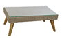 Conjunto de Mesa con 3 Sillones DKD Home Decor MB-166666 137 x 66 x 70,5 cm Cristal Madera ratán sintético Acero (4 pcs)