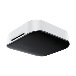 Yealink RoomSensor Pro - Sensor de Sala Multifuncional para Teams, Mide Calidad de Aire (VOC), Humedad, Luz y Temperatura, Inalambrico y Alambrico, Negro/Blanco, 98 mm