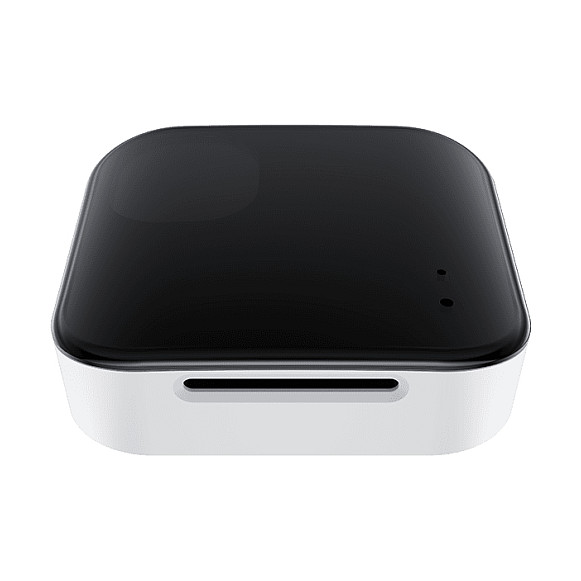 Yealink RoomSensor Pro - Sensor de Sala Multifuncional para Teams, Mide Calidad de Aire (VOC), Humedad, Luz y Temperatura, Inalambrico y Alambrico, Negro/Blanco, 98 mm