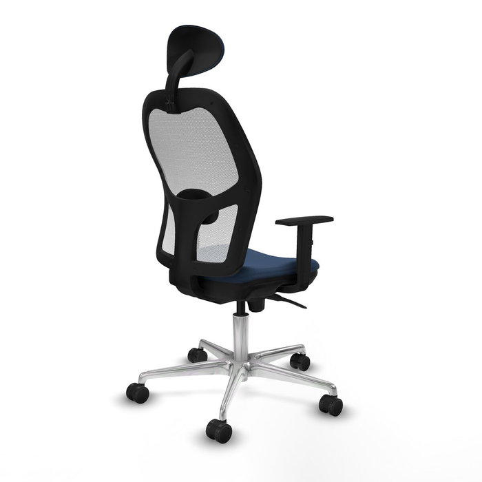 PIQUERAS Y CRESPO Silla de oficina Jorquera con mecanismo Sincro, Azul marino y Blanco