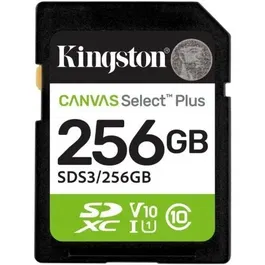 Kingston SDS3/256GB Tarjeta de Memoria Canvas Select Plus 256GB SD XC Clase 10 UHS-I 150MB/s