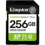 Kingston CANVAS Select Plus Tarjeta de Memoria SDXC 256GB Clase 10 UHS-I V10 con Velocidad de Lectura hasta 150MB/s