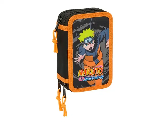 Safta Plumier Escolar Naruto Triple Cremallera con 37 Piezas, Dimensiones 195x125x55 mm Safta Plumier Escolar Naruto Triple Cremallera con 37 Piezas, Dimensiones 195x125x55 mm