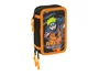 Safta Plumier Escolar Naruto Triple Cremallera con 37 Piezas, Dimensiones 195x125x55 mm