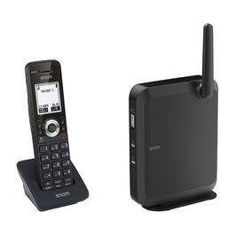 Snom M110 SC Teléfono DECT Inalámbrico con Base, Altavoz, Contestador, 1000 Entradas, Identificador de Llamadas, Negro