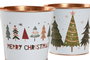 DKD Home Decor Caja Navidad Tradicional Multicolor Metal 13.5 x 12 x 13.5 cm (12 Unidades)