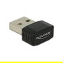 DeLock Adaptador WLAN USB 2.0 12461 Nano Stick Dual Band Wi-Fi 5 (802.11ac) hasta 433 Mbps, Negro