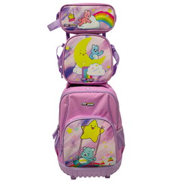 CYP BRANDS Set Trolley, Portatodo y Bolsa Portameriendas Osos Amorosos Care Bears