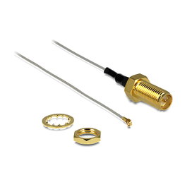 DeLOCK Cable de antena coaxial 88813 con conectores MHF III y RP-SMA