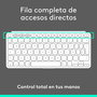 Teclado Bluetooth Logitech 920-013011 Qwerty Español Gris Blanco/Gris