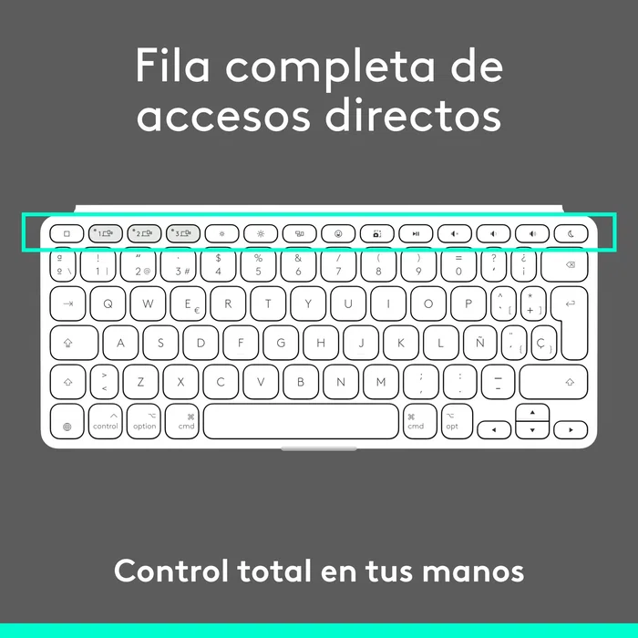 Logitech Keys-To-Go 2 Teclado Bluetooth Español Gris, Blanco Logitech Keys-To-Go 2 Teclado Bluetooth Español Gris, Blanco