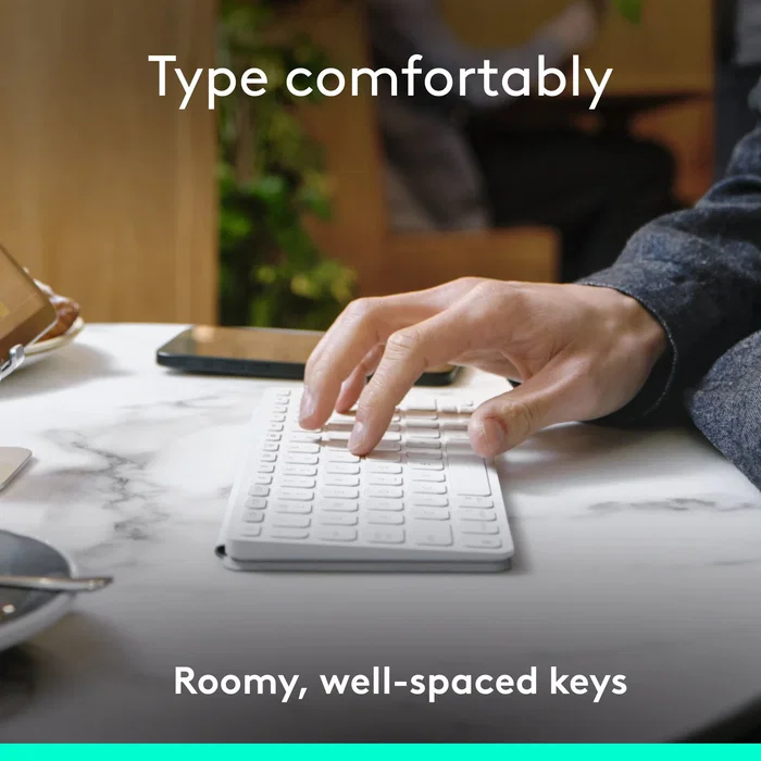 Logitech Keys-To-Go 2 Teclado Bluetooth Español Gris, Blanco Logitech Keys-To-Go 2 Teclado Bluetooth Español Gris, Blanco