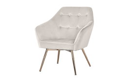 DKD Home Decor Butaca Crema Dorado Velvet 74 x 90 x 74 cm