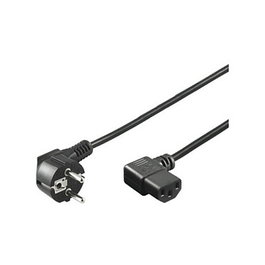Goobay NK 102 S-200 Cable Coaxial de 2 Metros con Conectores Angulados Negro