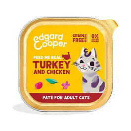Edgard Cooper Paté de Pavo y Pollo para Gatos Adultos 16x85g
