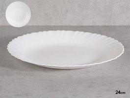 Vivalto Plato Llano Clásico Opal Blanco 24 cm (Set de 24)