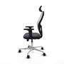 PIQUERAS Y CRESPO Silla de oficina Jorquera con mecanismo Sincro/Traslack Gris oscuro y Blanco