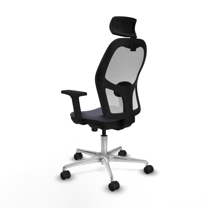 PIQUERAS Y CRESPO Silla de oficina Jorquera con mecanismo Sincro/Traslack Gris oscuro y Blanco PIQUERAS Y CRESPO Silla de oficina Jorquera con mecanismo Sincro/Traslack Gris oscuro y Blanco