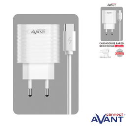 Avant Connect Cargador USB con Cable Tipo C, 15W, QC 3.0, Carga Rapida
