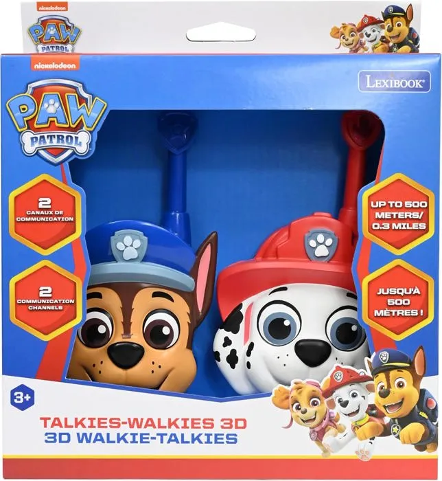 LEXIBOOK Walkie Talkies 3D Patrulla Canina Paw Patrol
