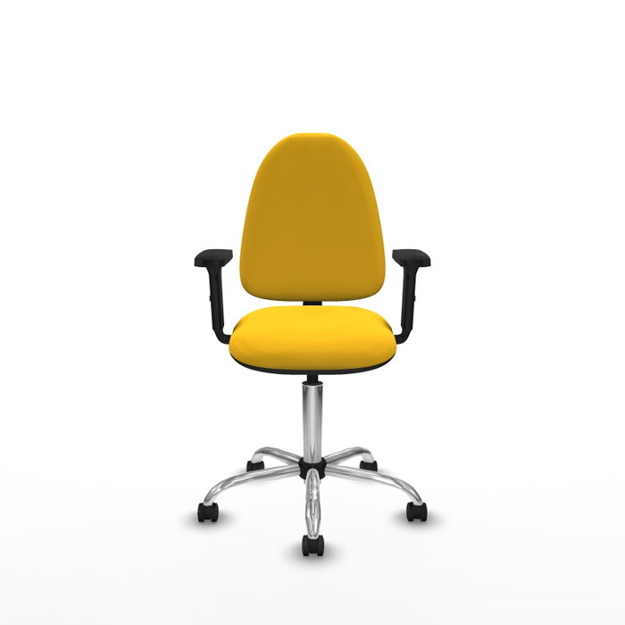 PIQUERAS Y CRESPO Silla de oficina Aýna Amarillo Similpiel con Brazos 2D