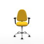 PIQUERAS Y CRESPO Silla de oficina Aýna Amarillo Similpiel con Brazos 2D