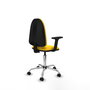 PIQUERAS Y CRESPO Silla de oficina Aýna Amarillo Similpiel con Brazos 2D