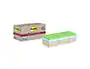 Post-it Bloc de Notas Adhesivas Super Sticky 76x76 mm, 70 Hojas Recicladas, Paquete de 14 Unidades, Colores Surtidos