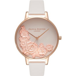 Olivia Burton OB16FS85 Reloj de Mujer con Esfera Floral Rosa