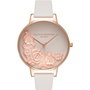 Olivia Burton OB16FS85 Reloj de Mujer con Esfera Floral Rosa
