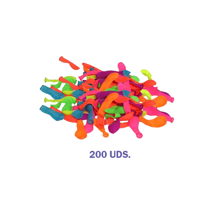 Marbueno Botella con Hinchador de Globos de Agua 200 Globos Color Rojo 17x14x30 cm Jardin MARBUENO SUMMER 10368R