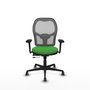 PIQUERAS Y CRESPO Silla de oficina Jorquera con mecanismo Sincro/Traslack, Verde y Gris