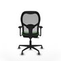 PIQUERAS Y CRESPO Silla de oficina Jorquera con mecanismo Sincro/Traslack, Verde y Gris