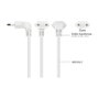 Kabelmeister Cable de extensión Euro con 3 tomas, 0,25 m