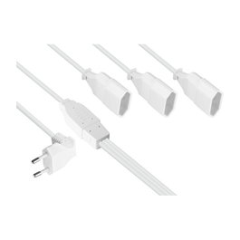 Kabelmeister Cable de extensión Euro con 3 tomas, 0,25 m