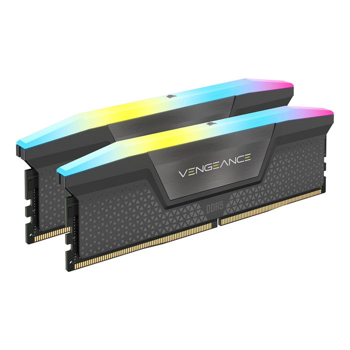 Corsair Vengeance RGB CMH32GX5M2B6000Z38 DDR5 32GB (2x16GB) 6000MHz CL38 Gris Corsair Vengeance RGB CMH32GX5M2B6000Z38 DDR5 32GB (2x16GB) 6000MHz CL38 Gris