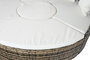 DKD Home Decor Cama Chill Out Terraza Y Jardin Blanco Marron Oscuro 175 x 145 x 175 cm