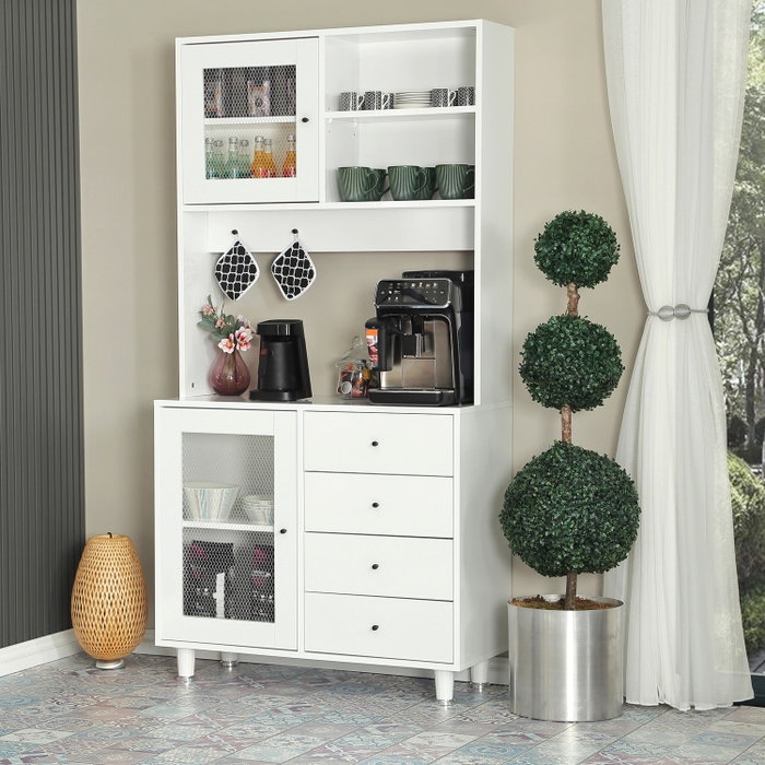 Hanah Home Grano 96 Armario Multiusos Blanco 96x187x40 cm