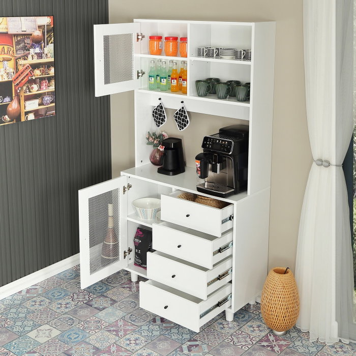 Hanah Home Grano 96 Armario Multiusos Blanco 96x187x40 cm