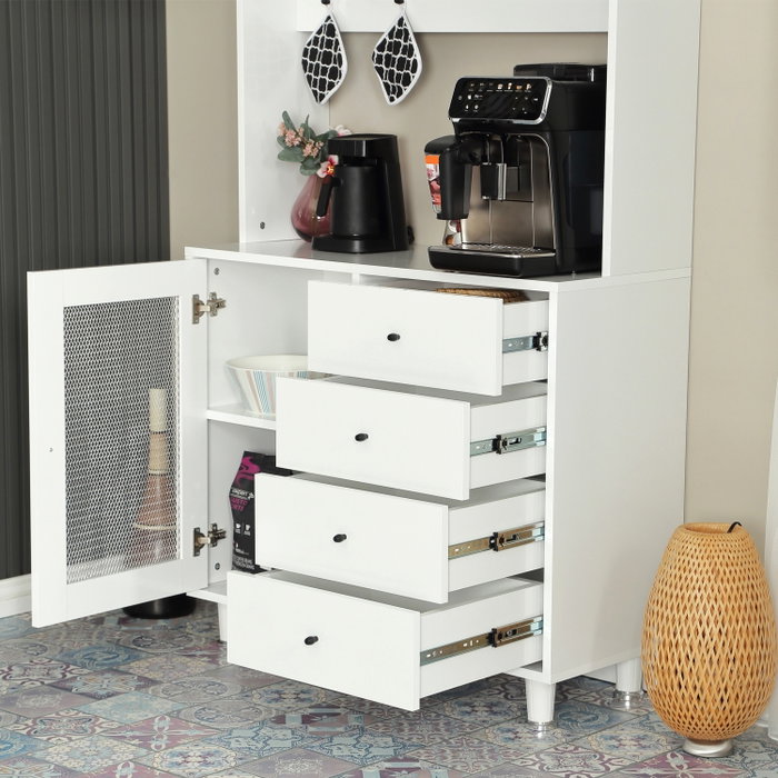 Hanah Home Grano 96 Armario Multiusos Blanco 96x187x40 cm