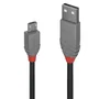 Lindy Cable USB 2.0 Anthra Line de Tipo A a Micro-B, 1m, Negro/Gris