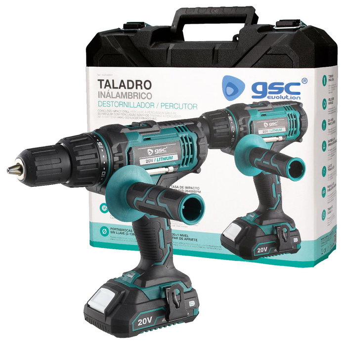 Hantums Taladro Destornillador Percutor Inalámbrico 20V Hantums Taladro Destornillador Percutor Inalámbrico 20V